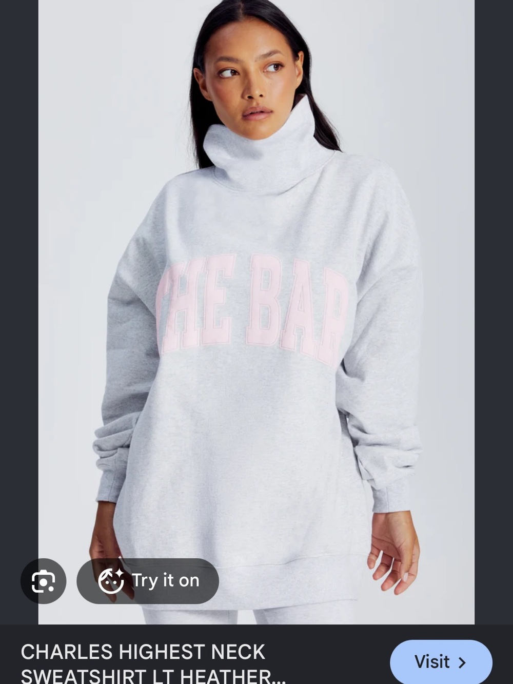 The Bar Limited Launch Valentines 2025-Charles Highest Neck Heritage Sweatshirt